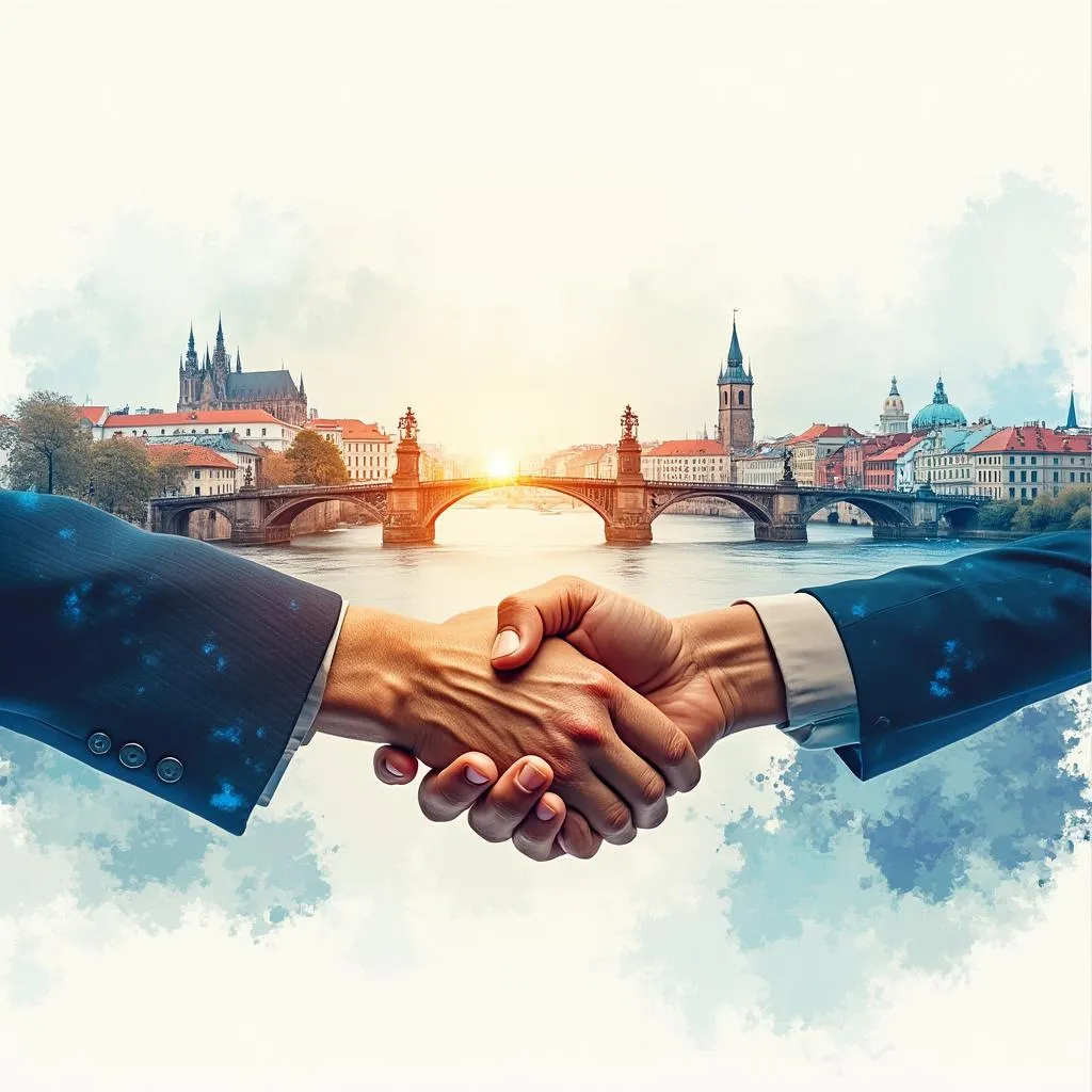 Symbolické zobrazení česko-argentinské spolupráce